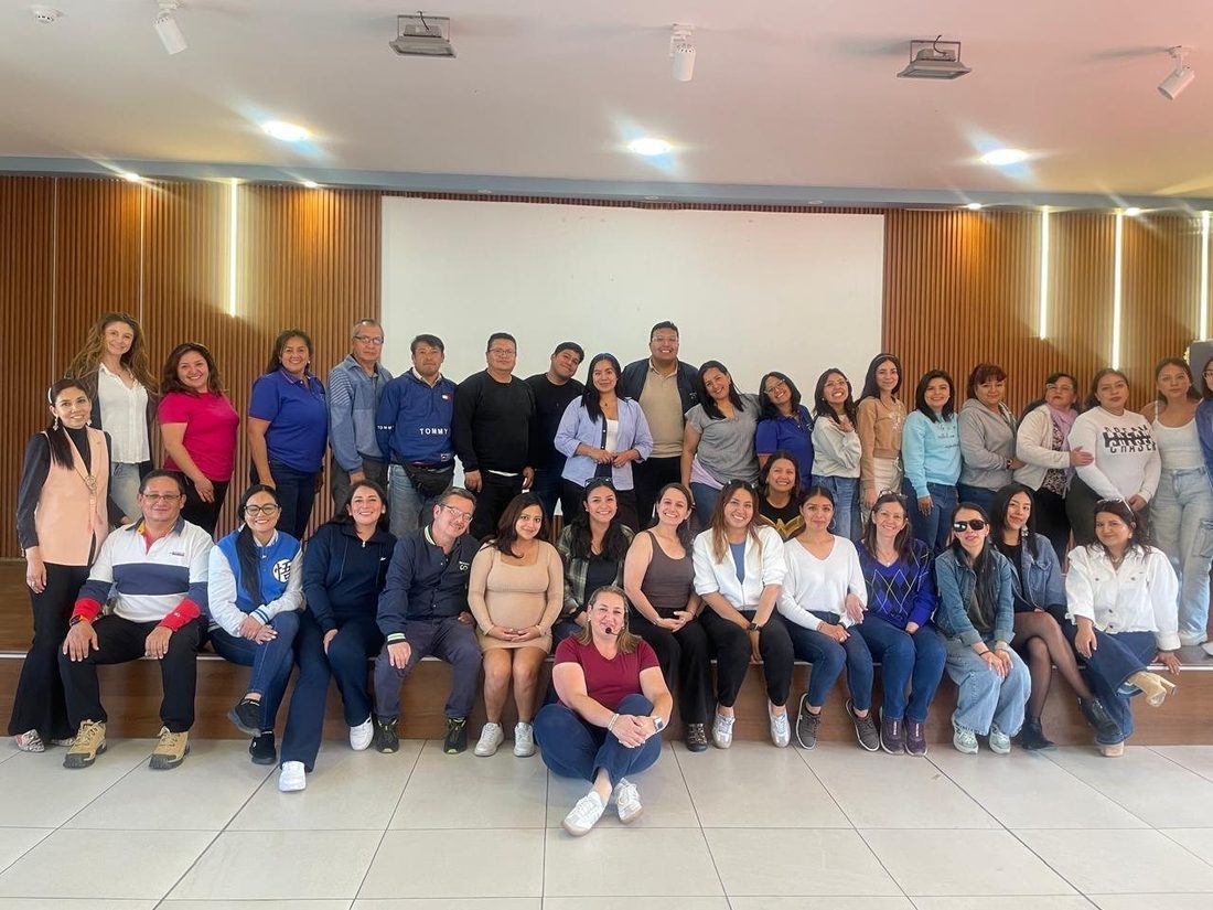 Alumnos de un curso presencial de Vibramente al cierre de la jornada